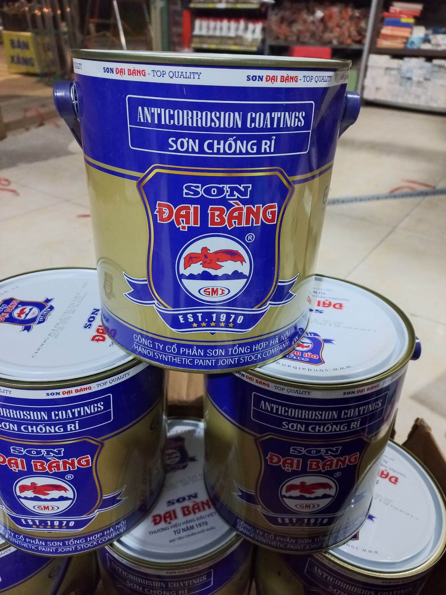 Sơn chống rỉ đại bàng 3kg chính hãng sơn sắt/sơn kẽm/inox