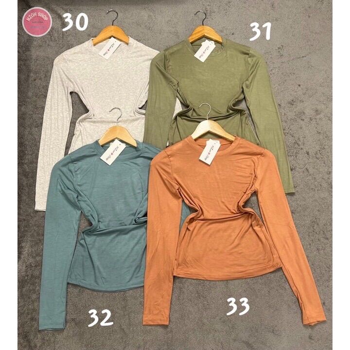 Combo 3 áo thun body trơn tay dài