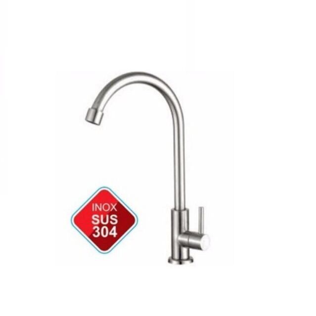 Vòi rửa chén bát đơn lạnh - Inox 304