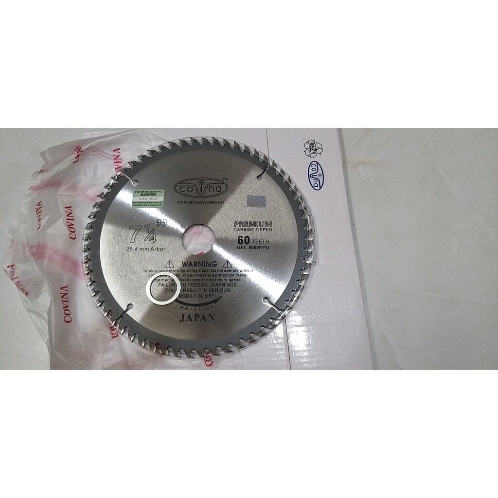 [HCM]Lưỡi cưa gỗ covina 180mm 185mm 60 răng ( 1 tấc 8) LƯỠI CẮT GỖ COVINA 180MM 185MM 60 RĂNGLUOI CUA GO COVINA 185MM 60 RANG 1 TAC 8LUOI CAT GO COVINA 180MM 185MMĐĨA CƯA GỖ COVINA 185DIA CUA GO COVINAĐĨA CẮT GỖ COVINADIA CAT GO COVINA