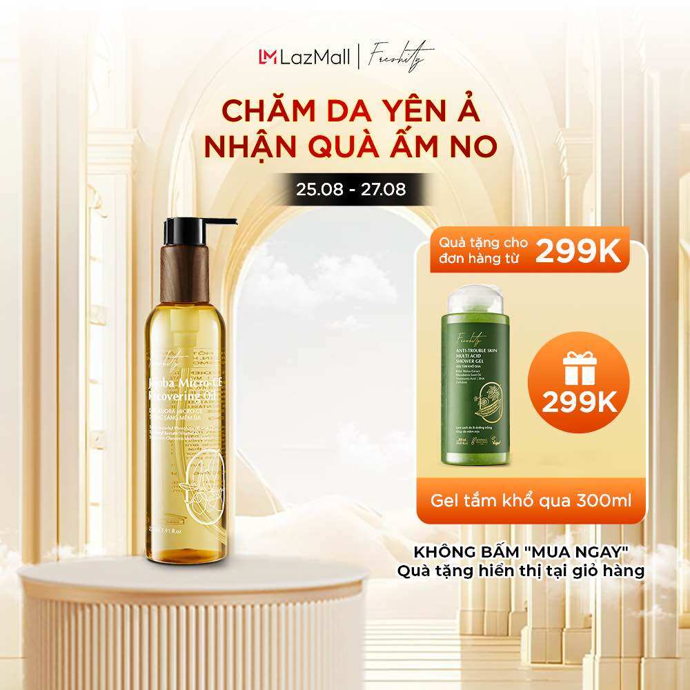 Dầu dưỡng Jojoba vi chất Vitamin CE Freshity làm sáng mềm da 225ml