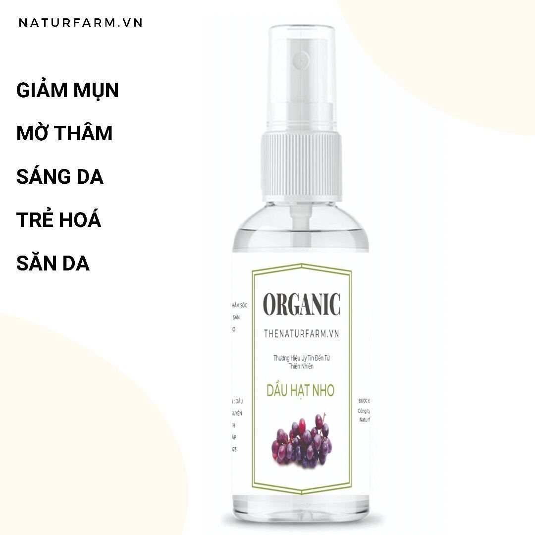 Dầu hạt nho nguyên chất hữu cơ 100ML dưỡng da