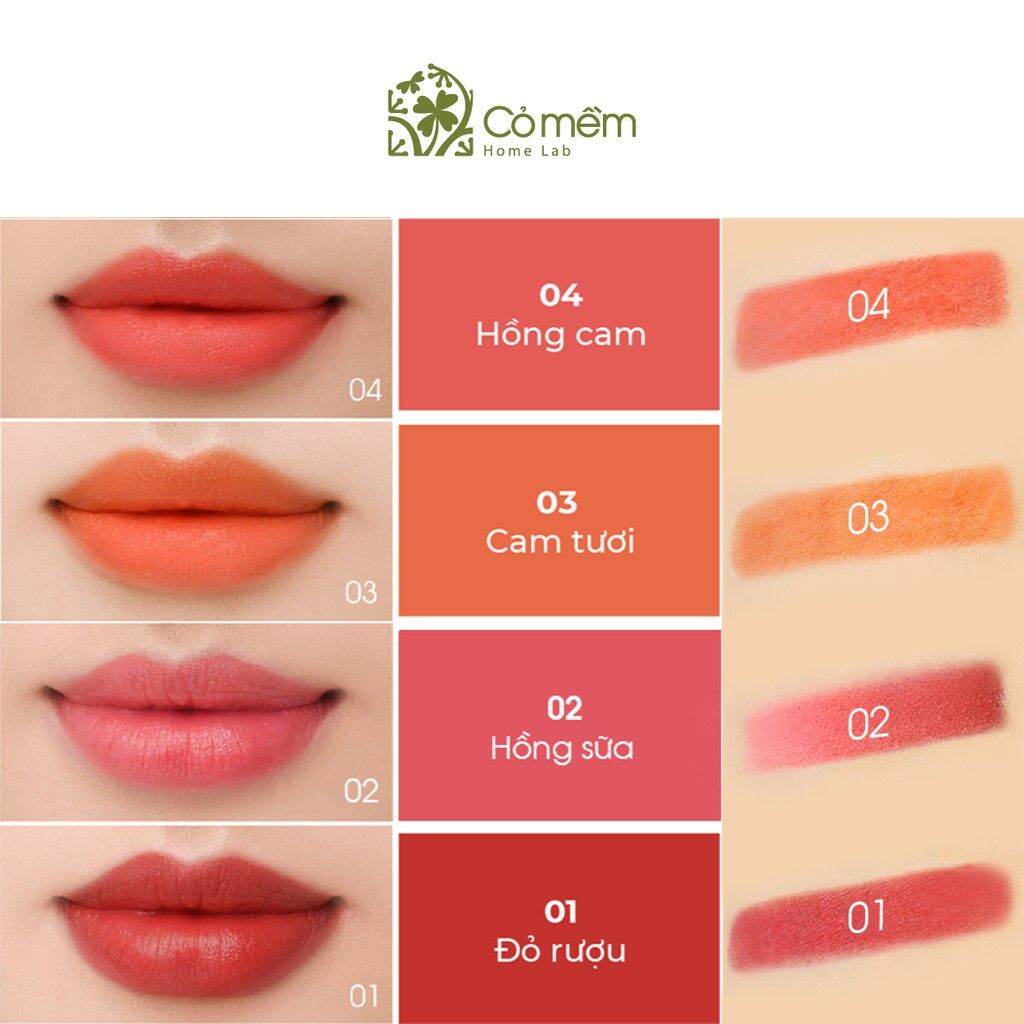 Son môi lụa không chì thiên nhiên