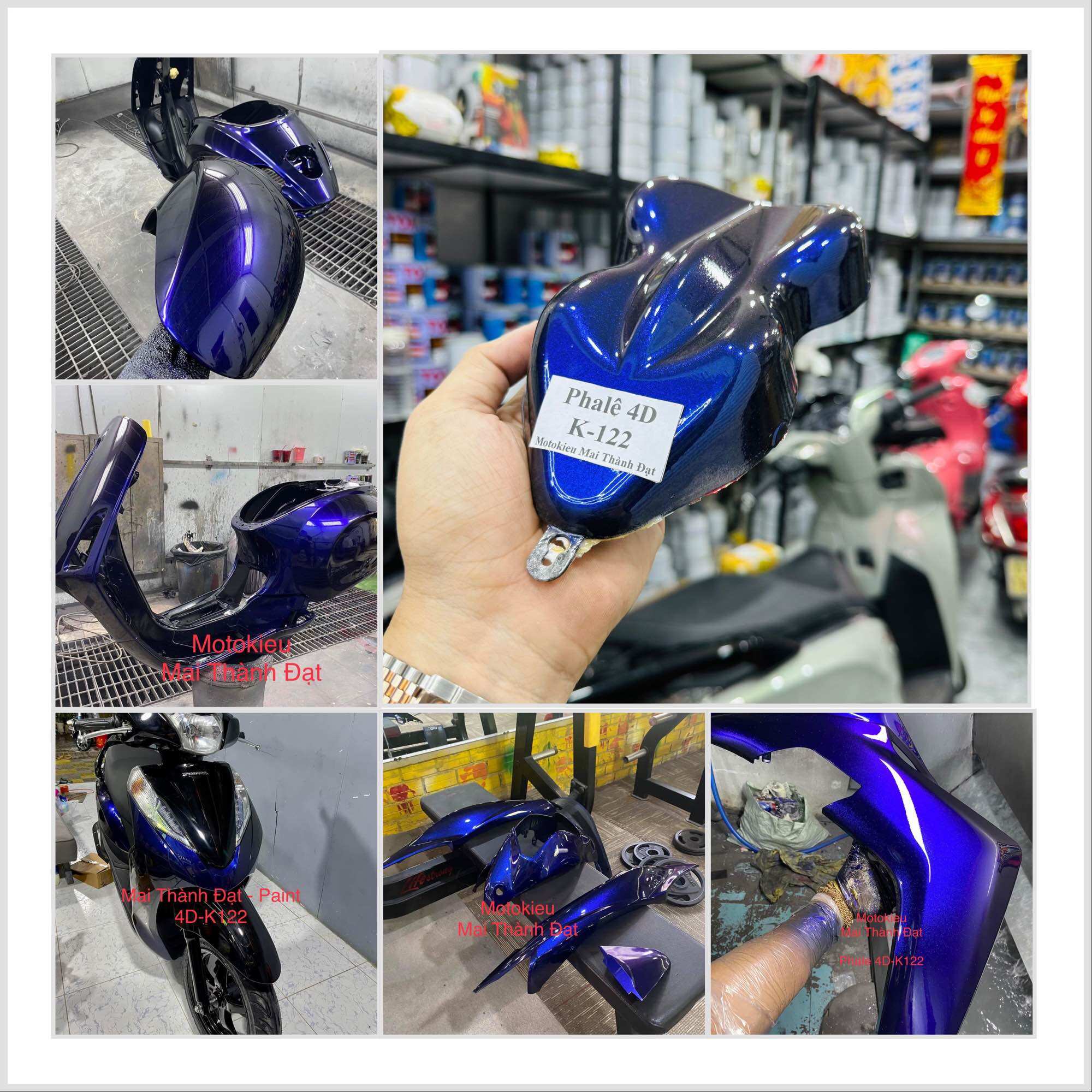 Màu sơn darkblue 4d mã 4d-k122 đóng chai tuỳ chọn