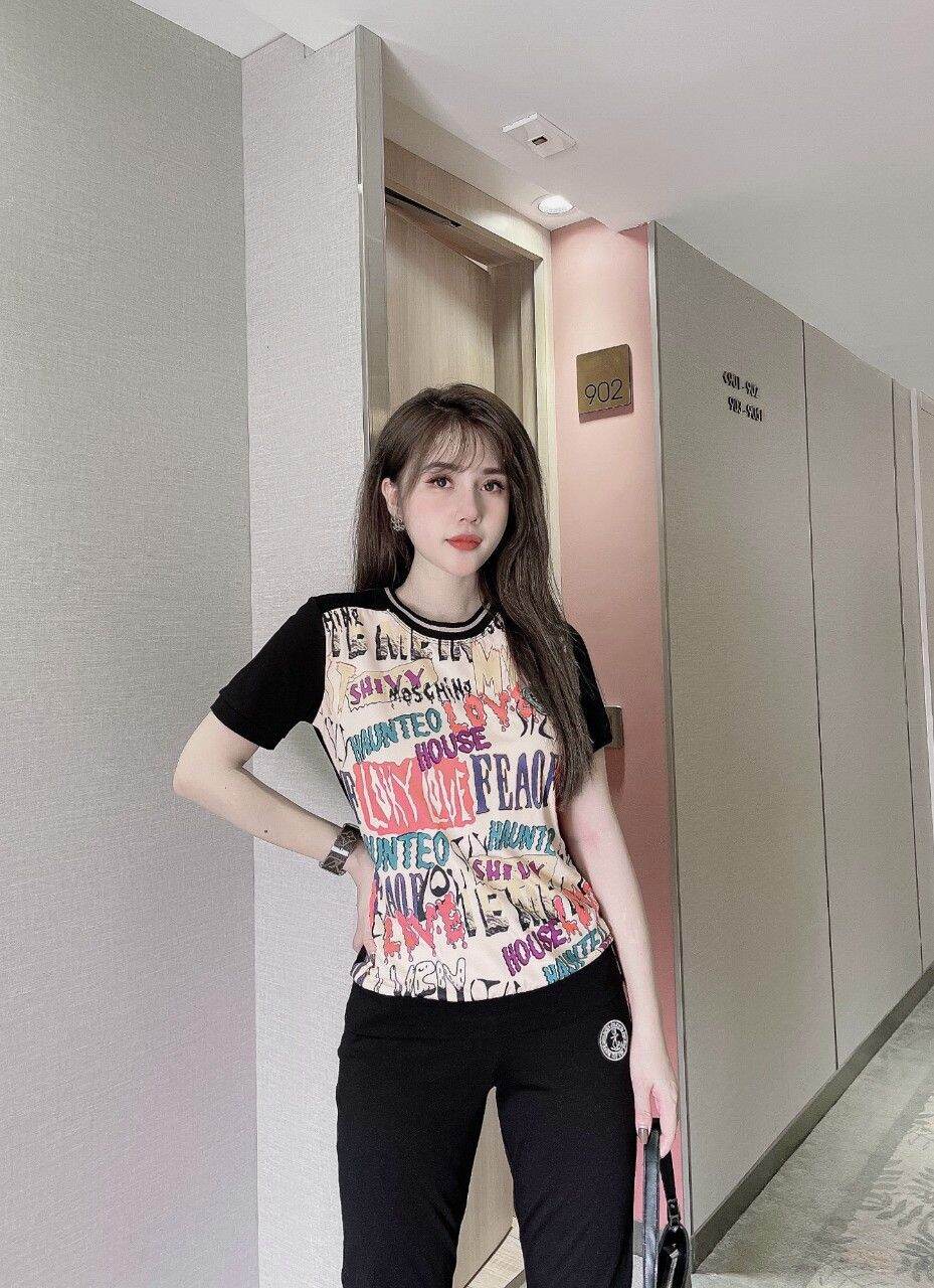 Đồ bộ lửng nữ phối họa tiết cao cấp