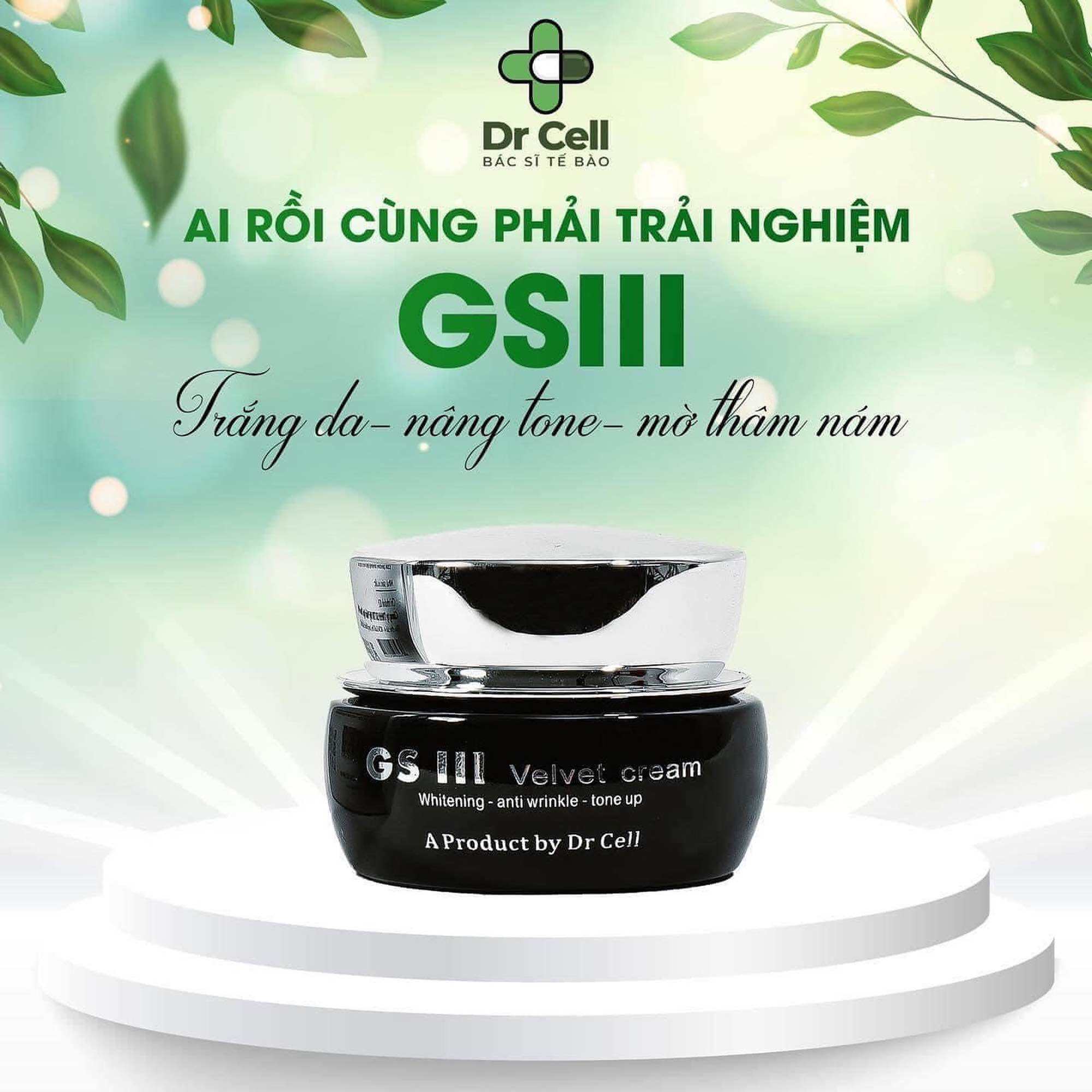 KEM DƯỠNG BAN NGÀY GSIII DR CELL GIÚP NÂNG TONE TRẮNG DA DƯỠNG ẨM CHỐNG NẮNG DR CELL