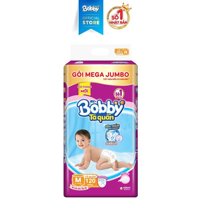 Tã quần bobby m 120 miếng