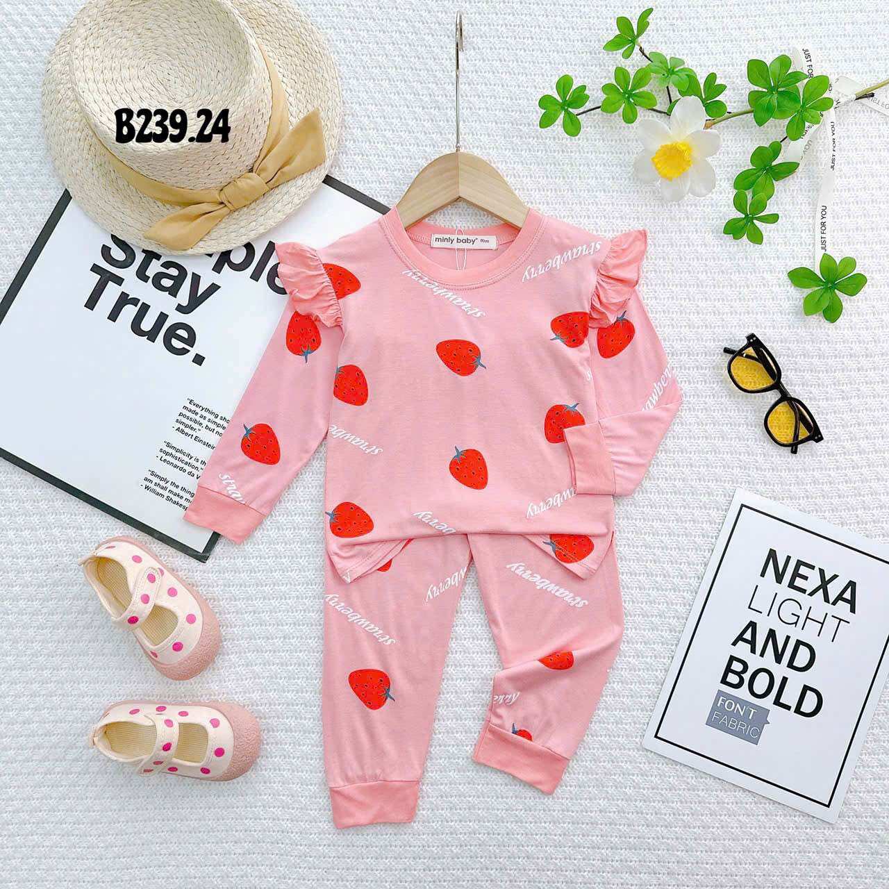 [15-30kg] Long-Sleeved Ruffle Set for Girls