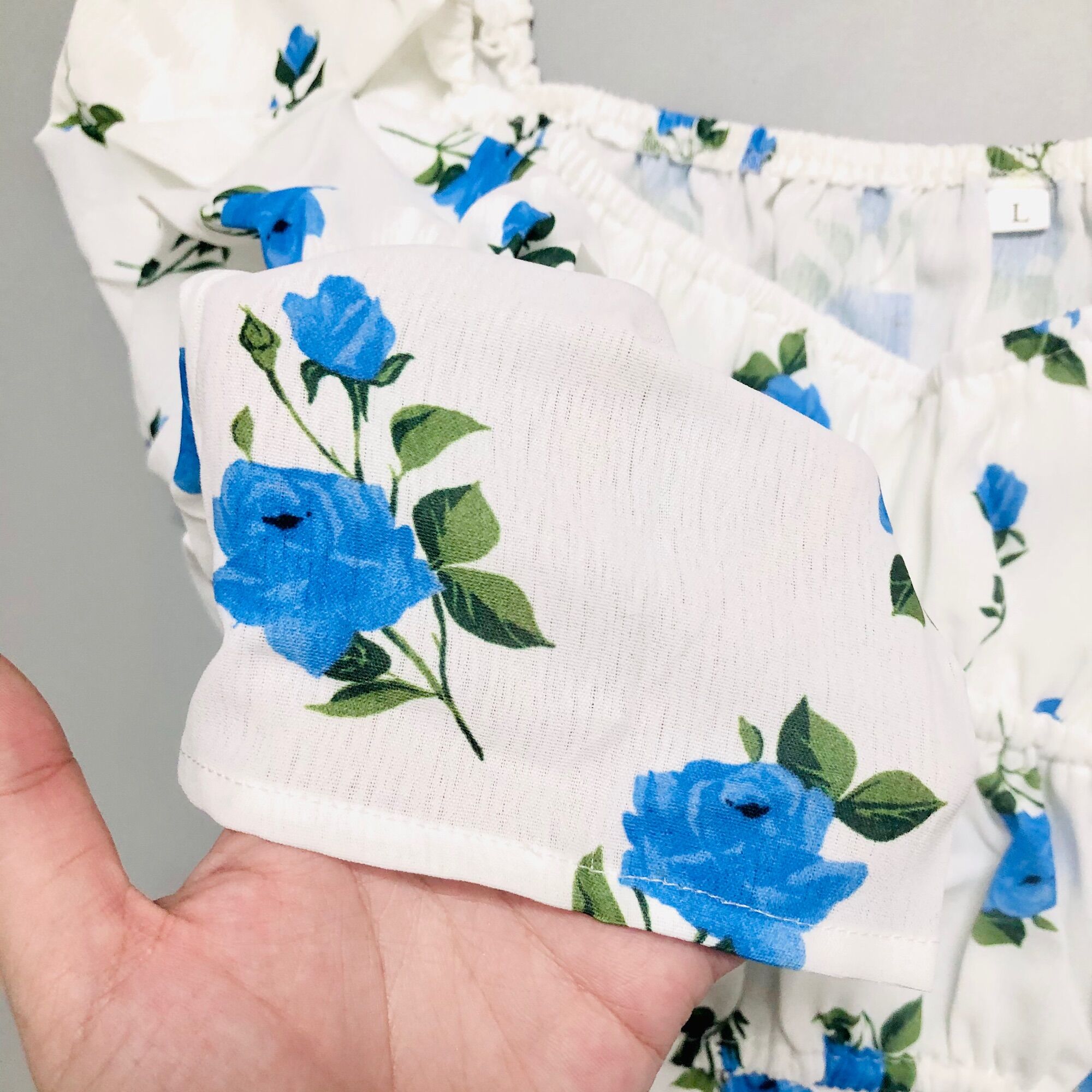 BIGSIZE Áo peplum hoa lụa mềm 60-80kg