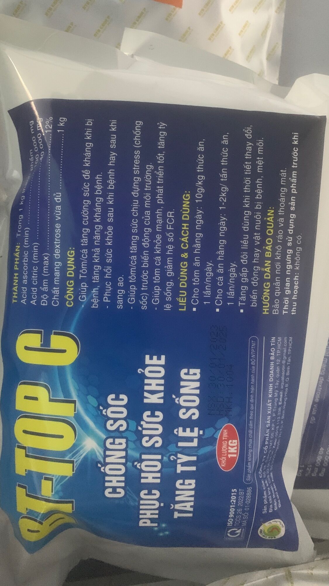 Vitamin C dùng cho nuôi trồng thủy sản