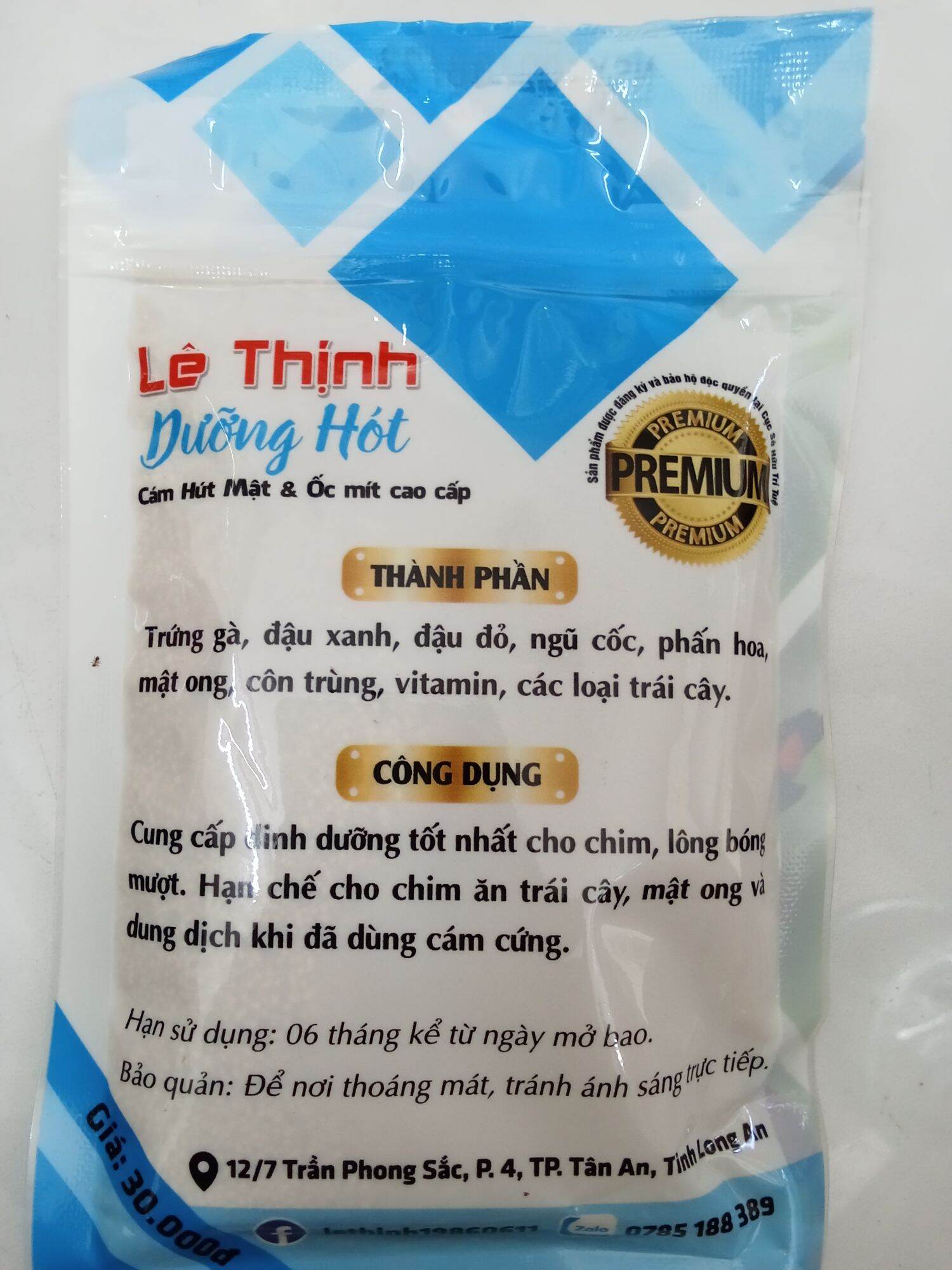 Cám hút mật và Ốc mít Lê Thịnh (dưỡng hót) mẫu mới 100g