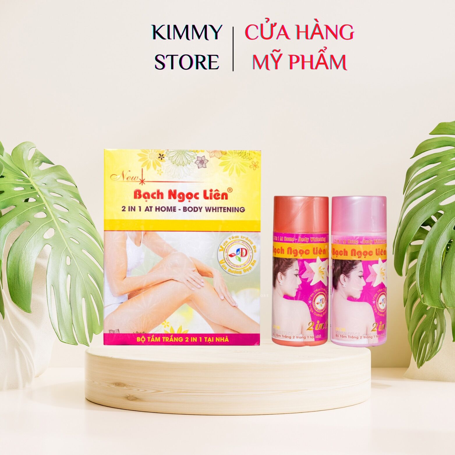 Lẻ 1 hộp 2 chai tắm trắng bạch ngọc liên 2in1