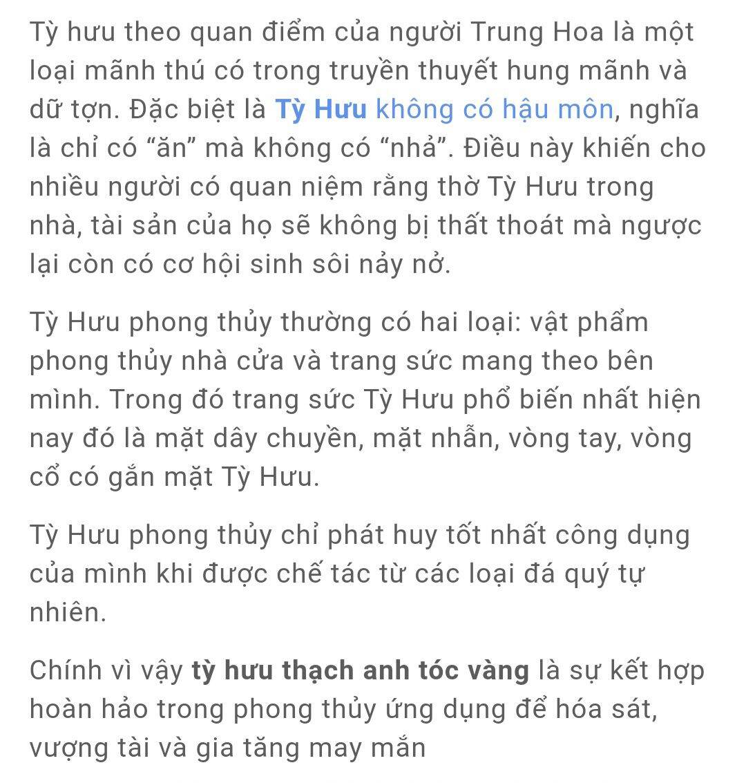 [HCM] Vòng Cổ Tỳ Hưu Đá Thạch Anh Tóc Vàng