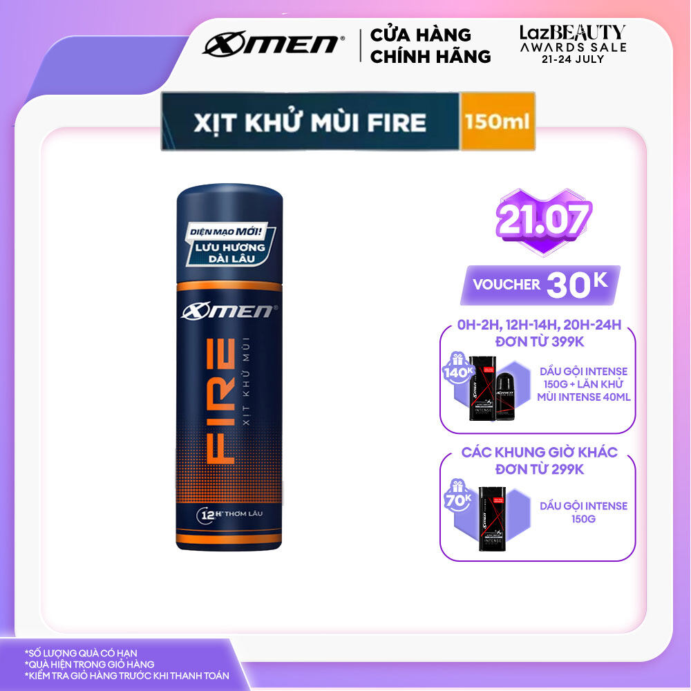 Xịt khử mùi X-men Fire 140ml