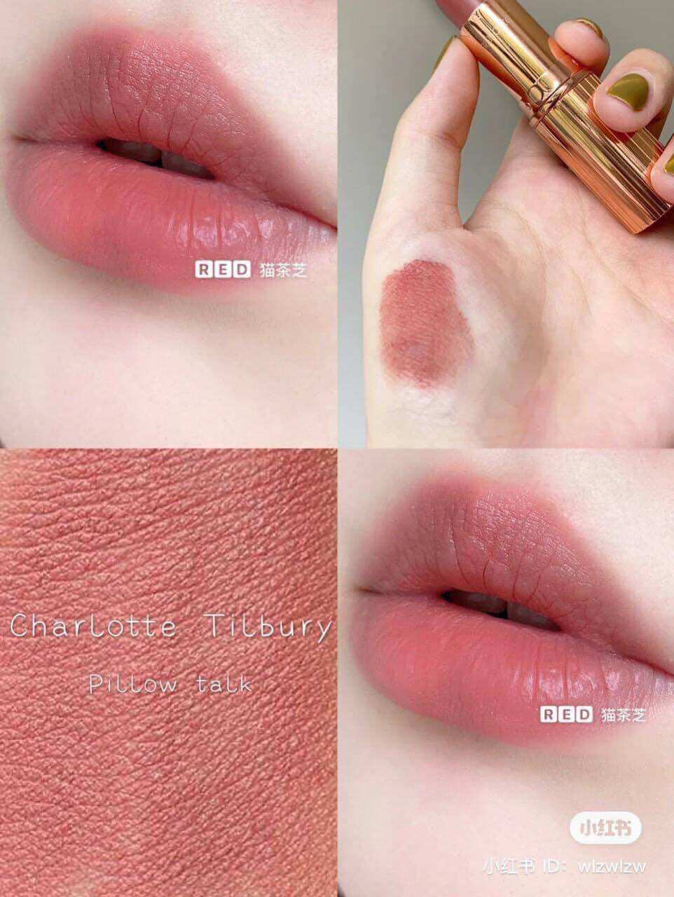SET xịt khoá make-up Charlotte Tilbury và son Pillow talk
