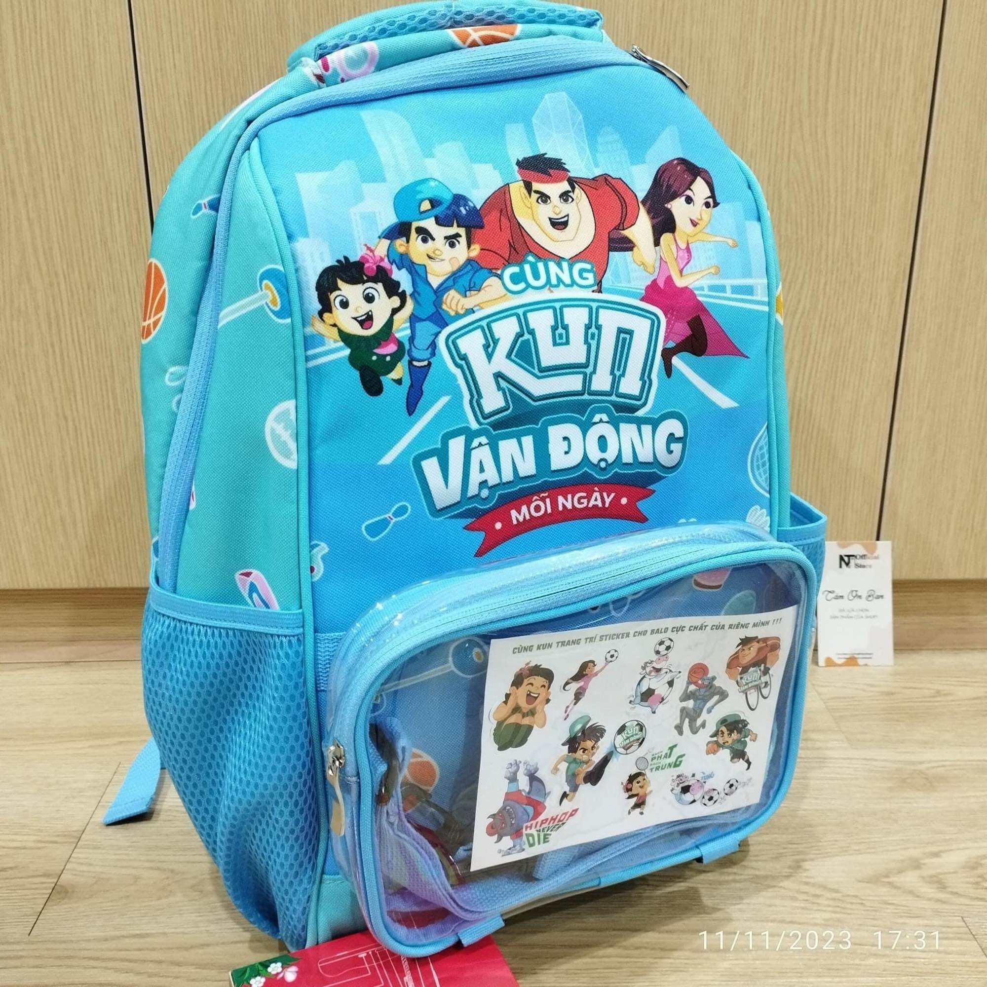 Balo kun chống gù 2 trong 1 cho bé cấp 1 cấp 2. 