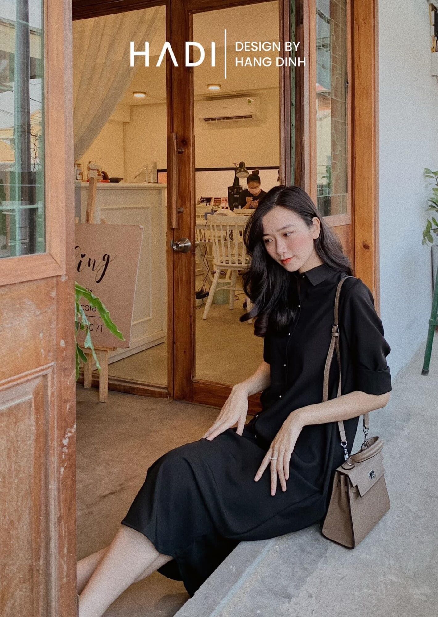 Đầm sơmi dáng suông rộng - Hạnh