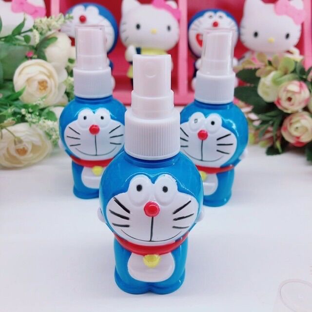 Chai xịt khoáng Hello Kitty - Doremon Doraemon