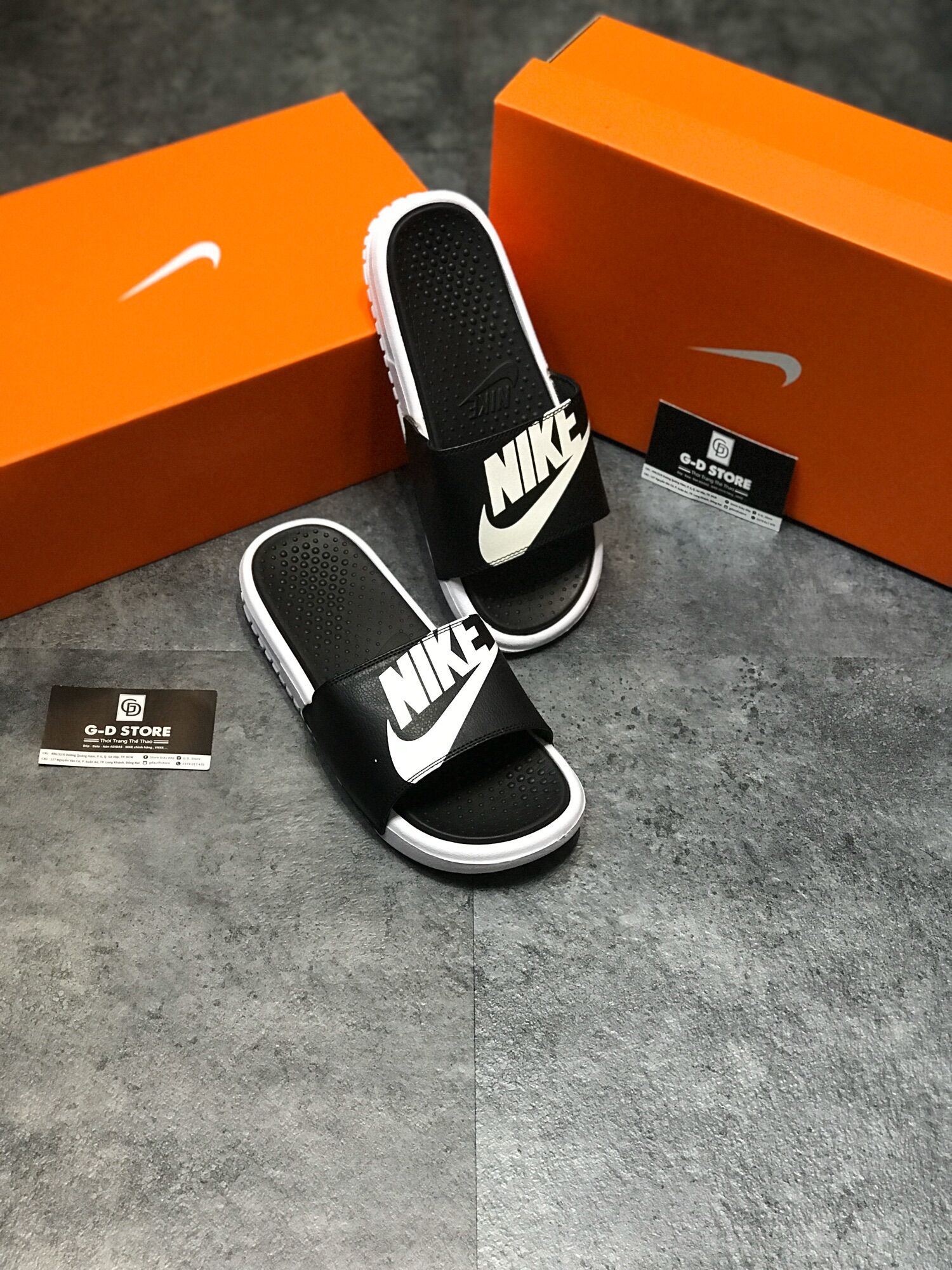 Dép nike dép quoai ngang đệm êm hàng chuẩn hình thật fullbox bảo hành