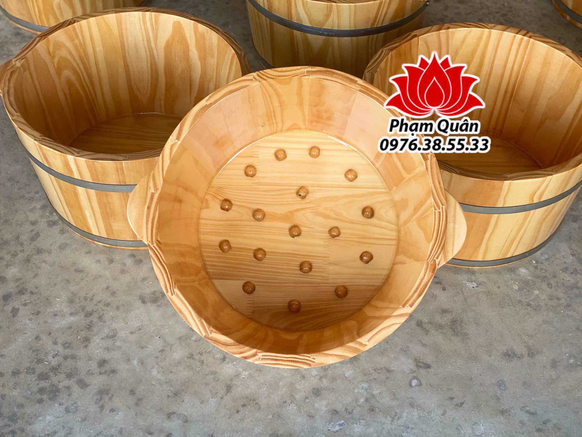 Chậu gỗ ngâm chân, chậu ngâm chân gỗ thông