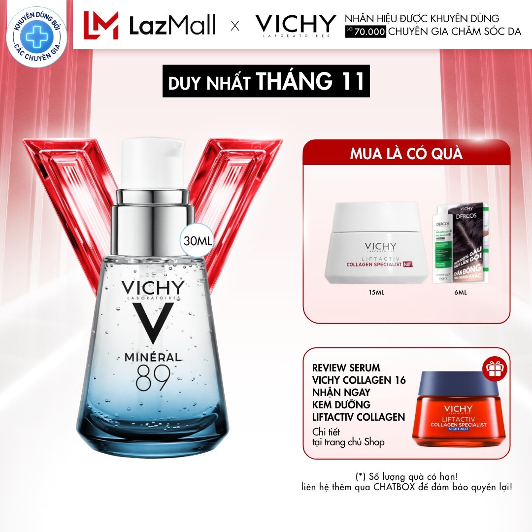 Dưỡng chất (Serum) khoáng phục hồi chuyên sâu Vichy Mineral 89