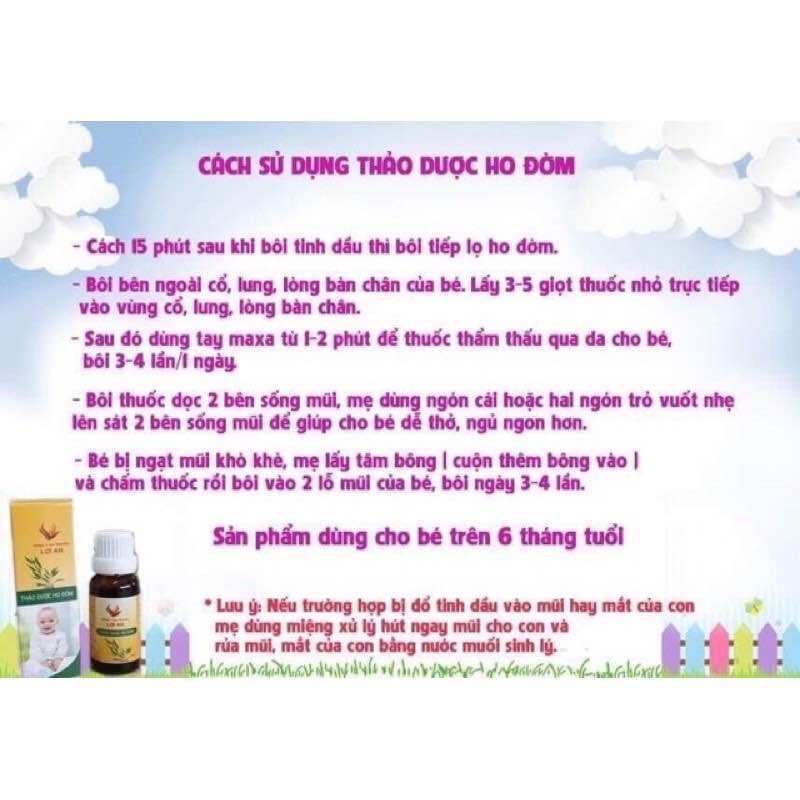Tinh Dầu Lợi An Thảo Dược Ho Đờm