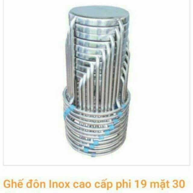 Ghế đôn inox cao 50cm inox 304 dày 1ly