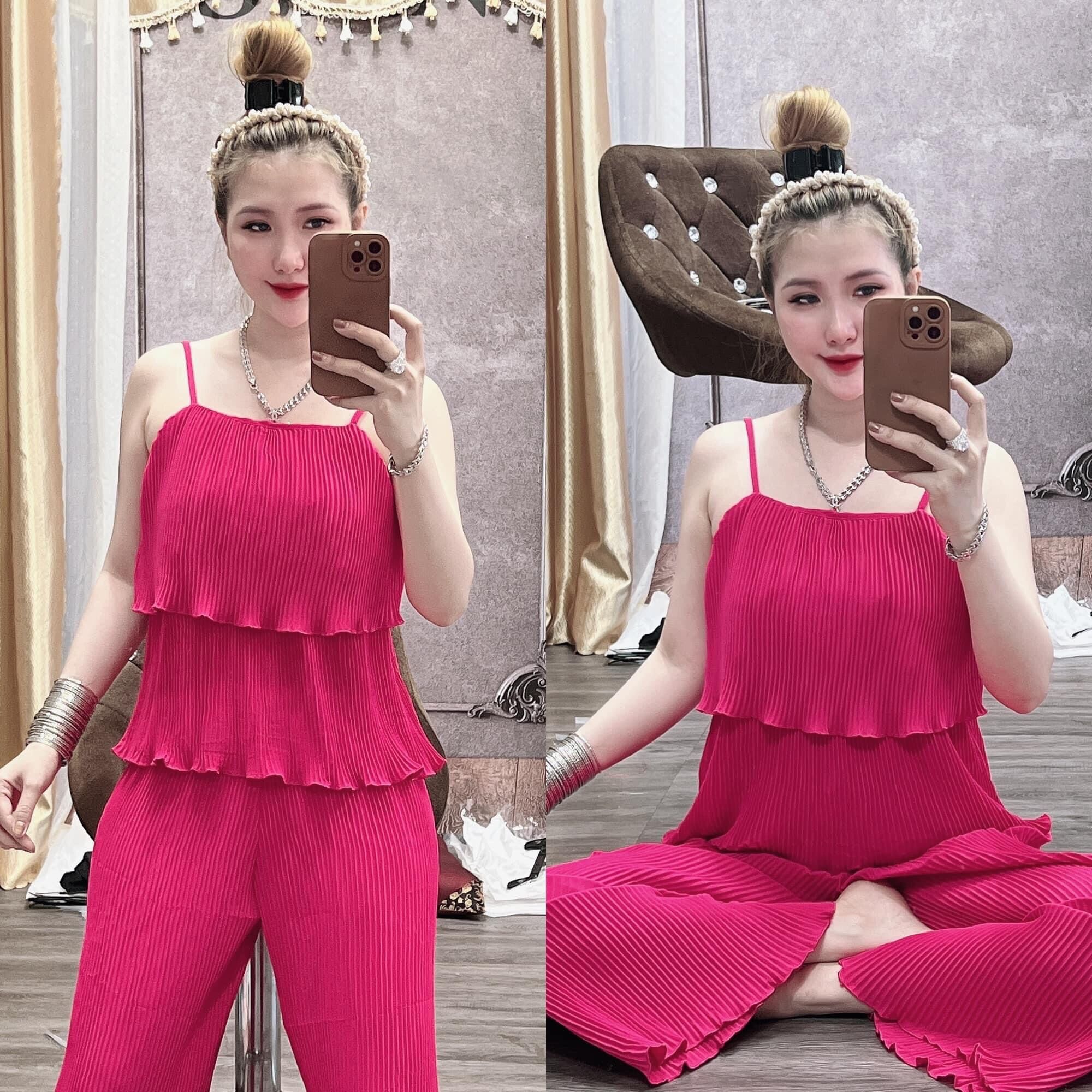 Set bộ dập ly tầng 2 dây quần ống rộng.