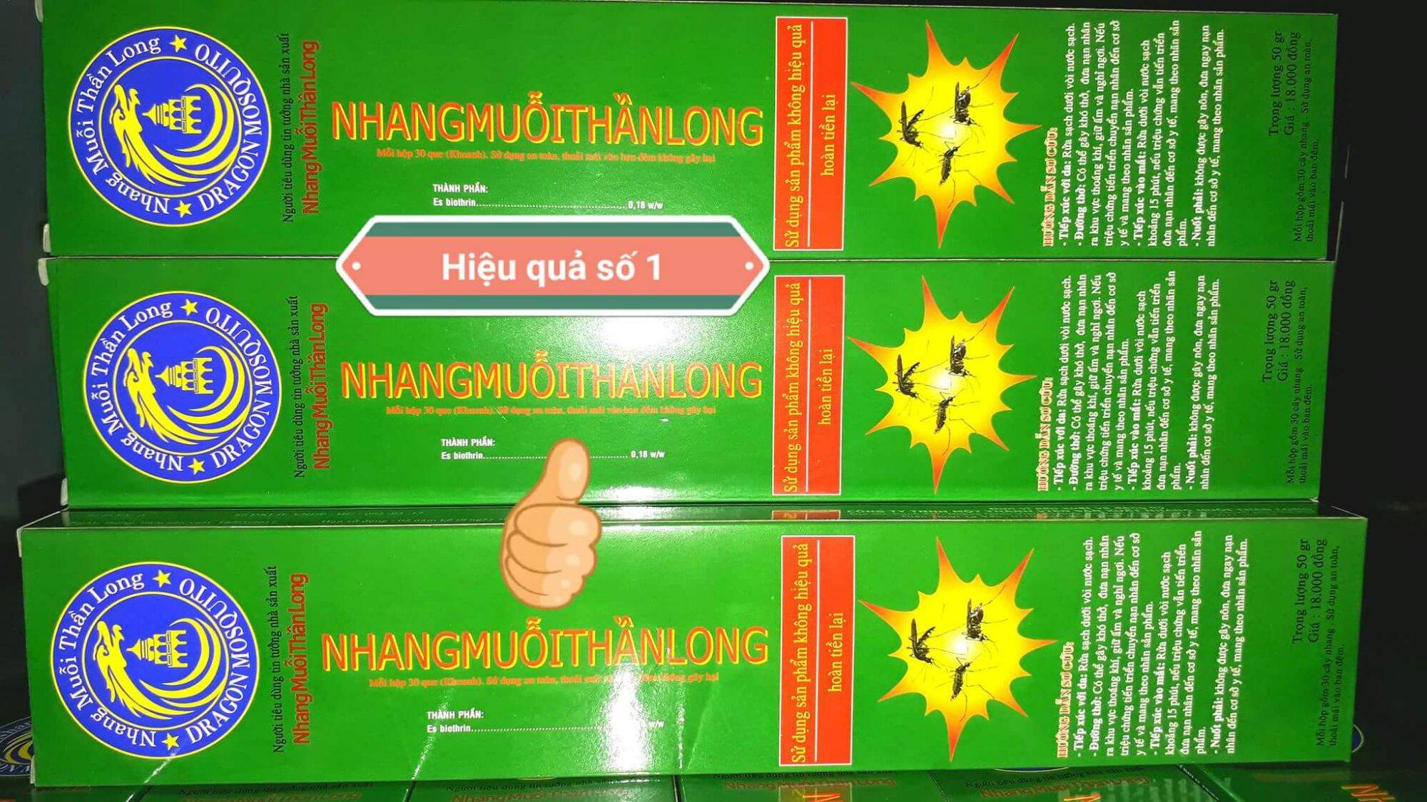 Nhang muỗi thần long - hiệu quả số 01