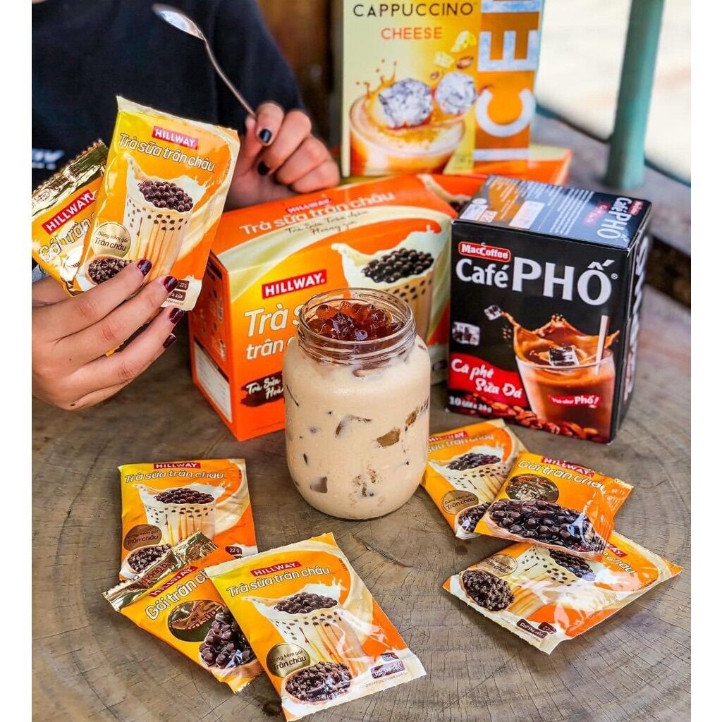 Set Trà Sữa Trân Châu HILLWAY (1 gói trà sữa và 1 gói trân châu)