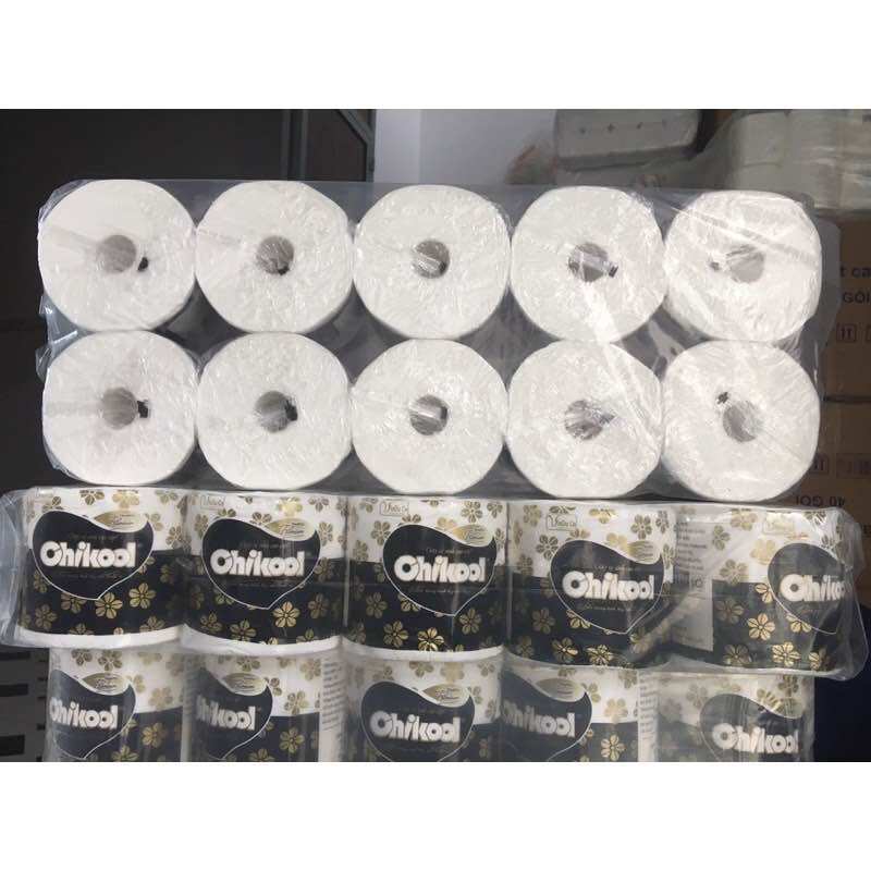 COMBO 2 LỐC 10 CUỘN CÓ LÕI CAO CẤP CHIKOOL - GIẤY LỤA 4 LỚP- MỀM MỊN VÀ DAI