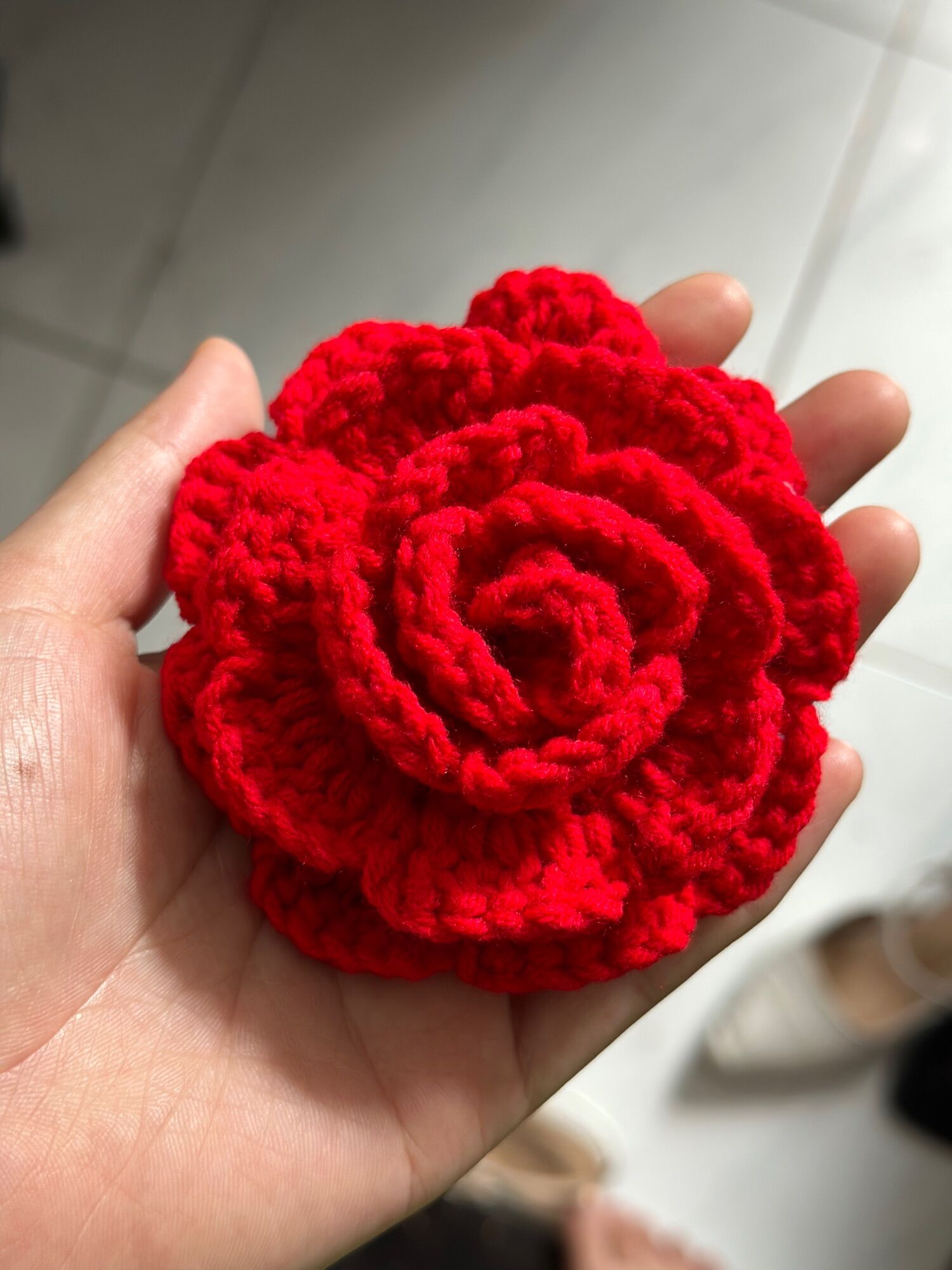 Hoa Len Hanmade Hoa Hồng Đỏ