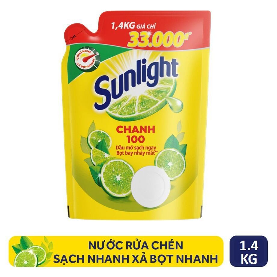 Nước rửa chén sunlight chanh 1,4kg
