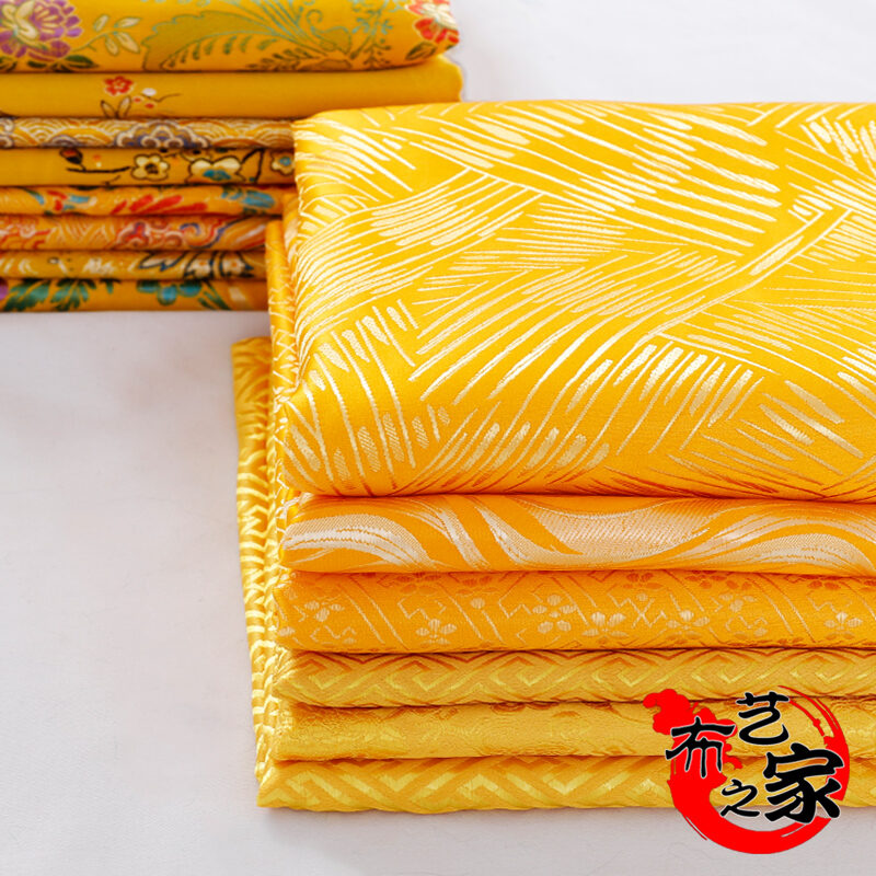 Vải Lụa Thêu Tay Vải Lụa Vàng Hoa Thủy Tiên Quần Áo Trẻ Em Trang Phục Hanfu Quần Áo Truyền Thống Trung Quốc Vải Thêu