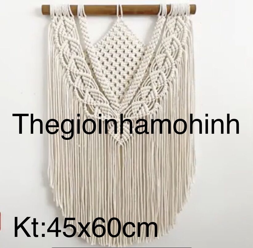 Mành macrame treo tường trang trí decor theo phong cách cổ điển sang trọng