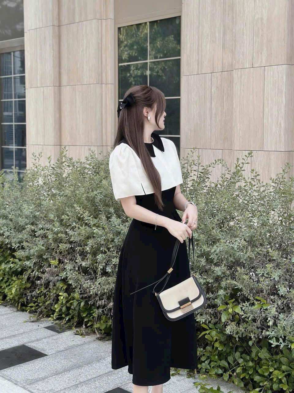 (SHOP TÁO ĐỎ BIGSIZE 50KG ĐẾN 90KG) đầm nhung dáng A dài cổ bèo