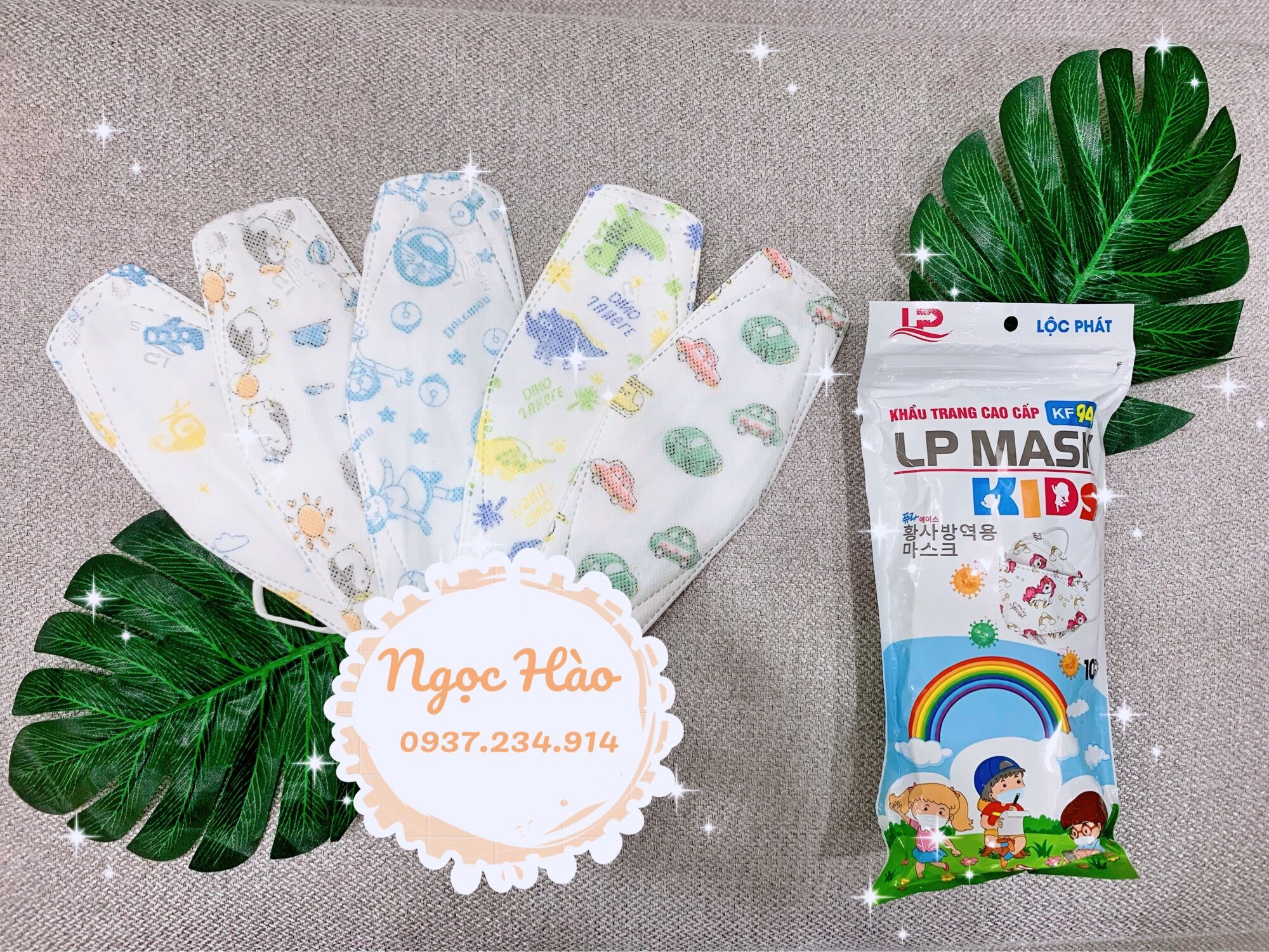 Khẩu trang kf94 cho trẻ em từ 3-8 tuổi, thùng 30 túi