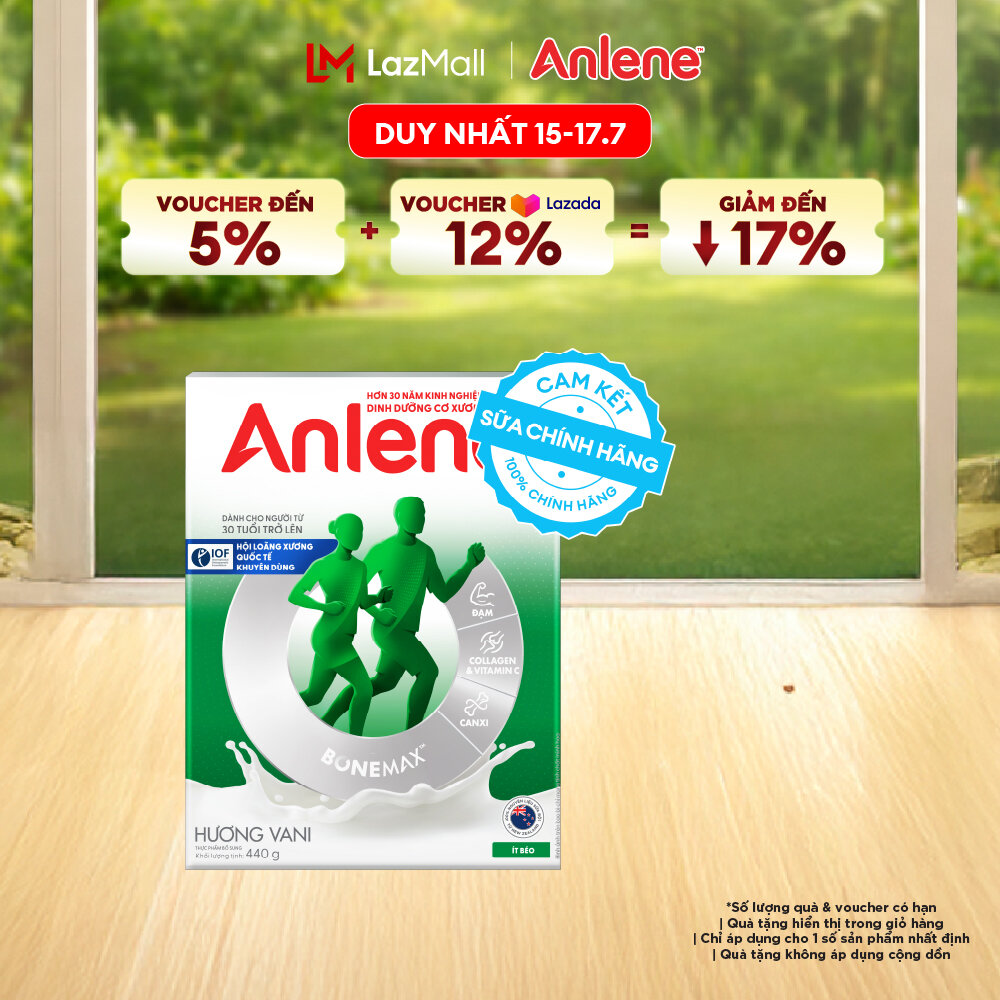 [Voucher giảm đến 26%]Sữa Bột Anlene Hương Vani 440G