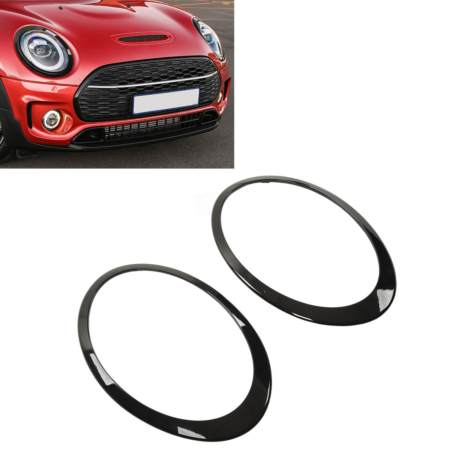 2 Miếng Ốp Viền Đèn Pha Màu Đen Bóng Cho MINI Cooper Clubman F54 S JCW 2015-2022 51138739497 Vinyl Sợi Carbon 3D Giá 1,653,000 Đồng*Miễn phí vận chuyển