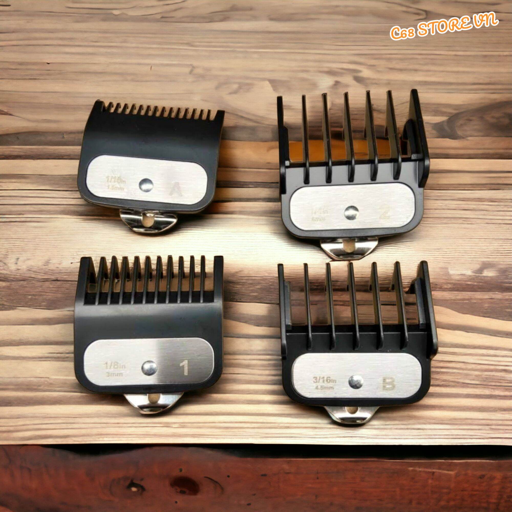Bộ 4 cữ gá thép tông đơ cắt tóc