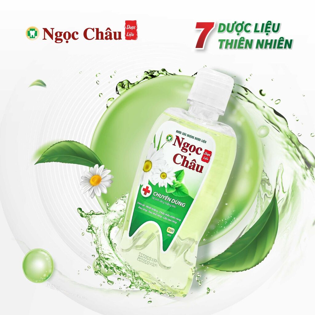 [HCM]Nước Súc Miệng Dược Liệu Ngọc Châu 350ml