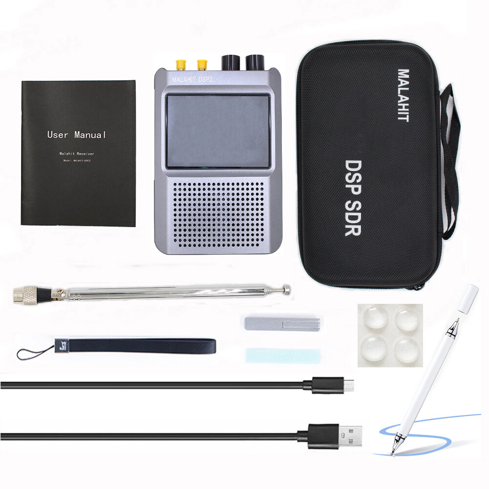 Malahit-DSP2 SDR Radio 2.30 Firmware Chính Hãng Thế Hệ Thứ Hai 5000mAh 10kHz-380MHz 404MHz-2GHz Máy 