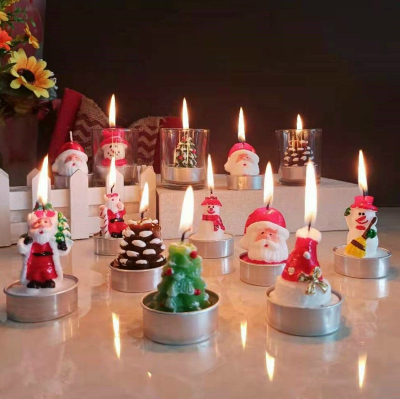 Sét 3 Đèn cầy Noel mẫu cực xinh - Leicashop