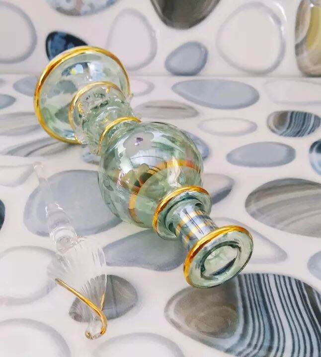 Bình Thủy tinh ba vòng tròn nhiều màu sắc, trang trí nhà cửa