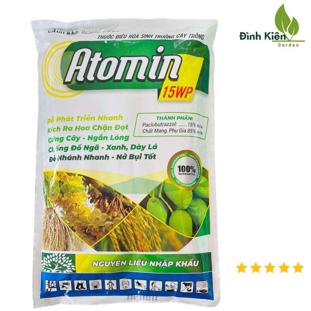 ATOMIN 15WP. Ra hoa chặn đọt ngắn lóng cứng cây đẻ nhánh nở bụi. (1kg)