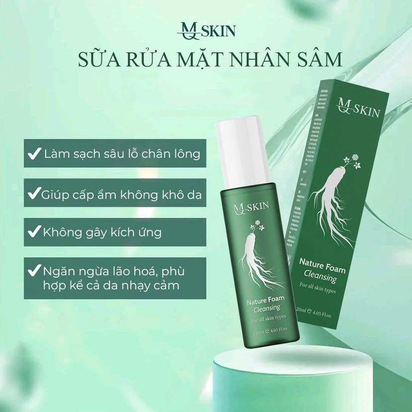 Sữa rửa mặt nhân sâm 120ml Mqskin