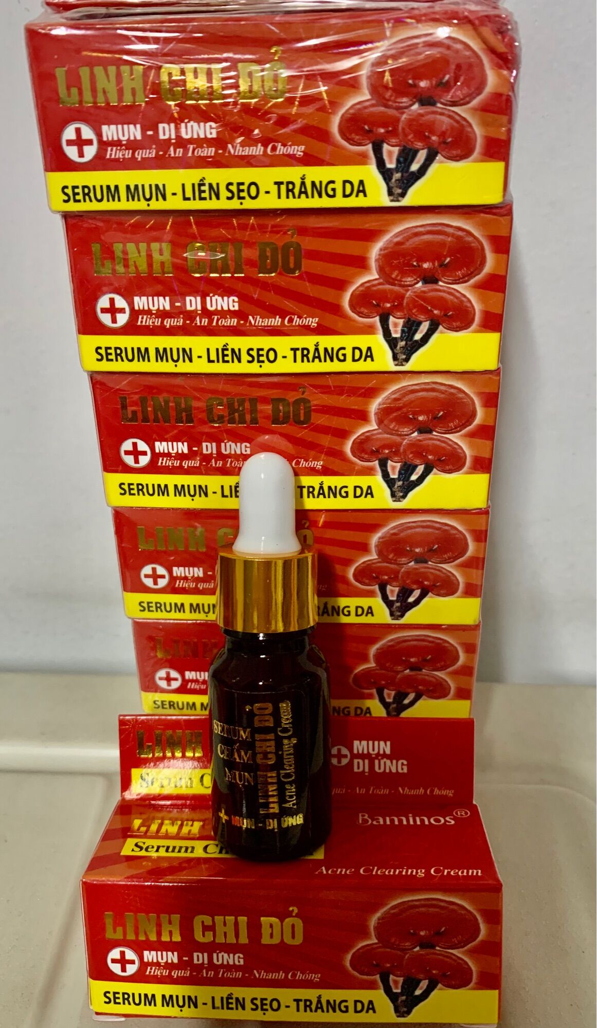 Serum mụn, liền sẹo, trắng da Linh Chị Đỏ 10ml