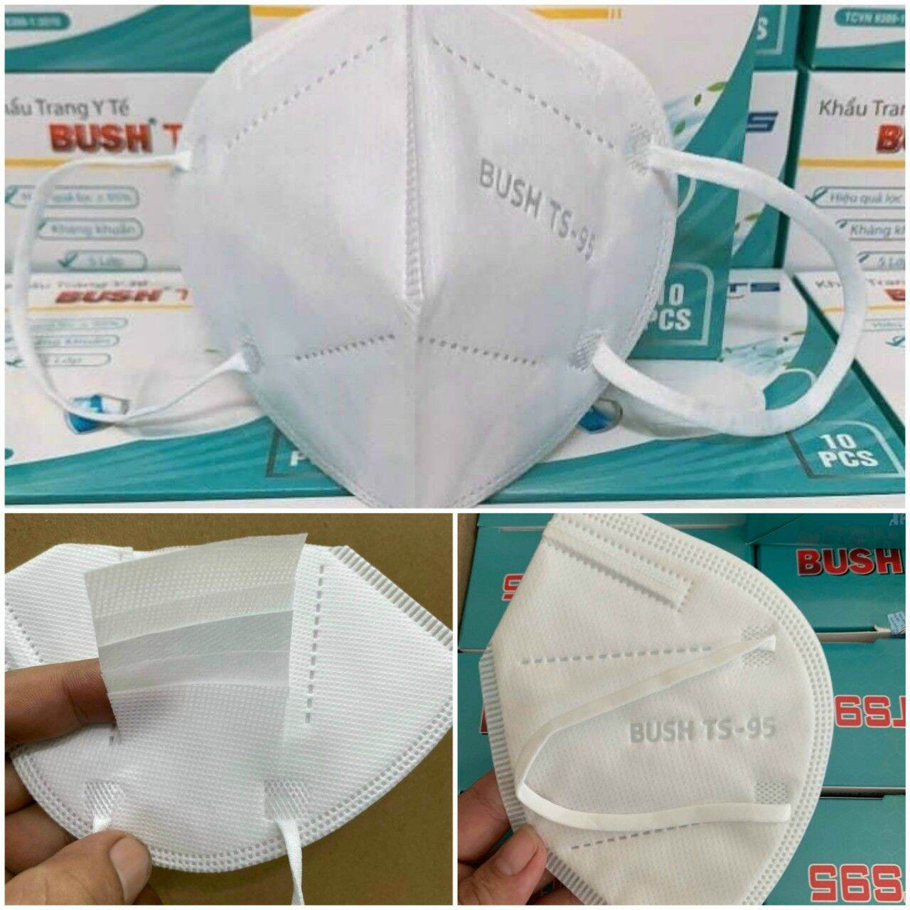 [12_5D] Combo 10 túi mask 5D An Tâm (túi 10 cái), màu trắng