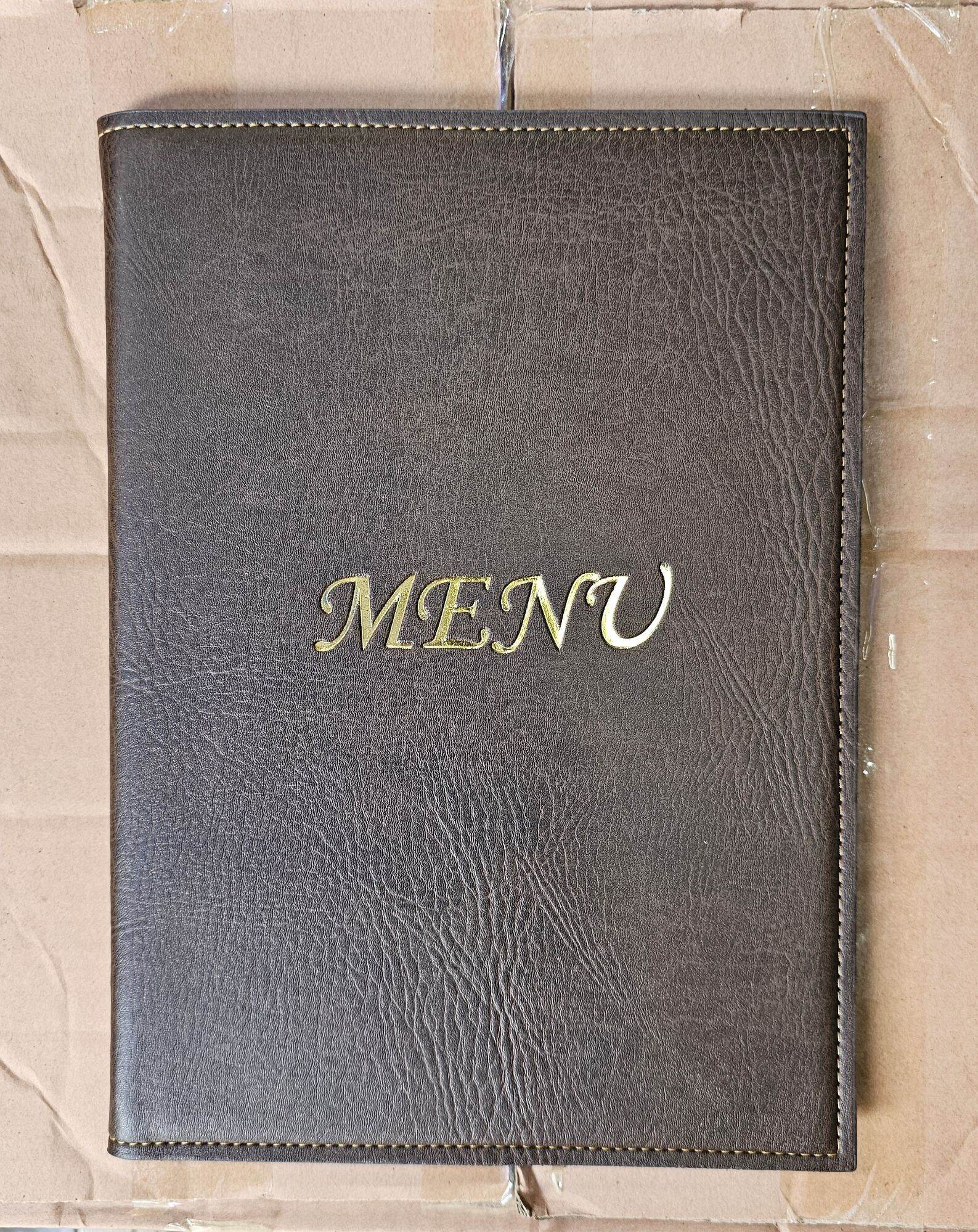 Menu bìa da A4 (10 lá ruột).