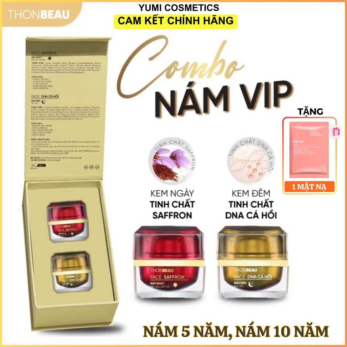 Bộ kem nám vip ngày - đêm, nám 5 năm, 10 năm.